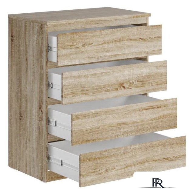 Комод Mio Tesoro Мальта 4 ящика 80x99 2.05.02.070.3 (дуб сонома) - Изображение №2 — Интернет-магазин ПроЗаказ