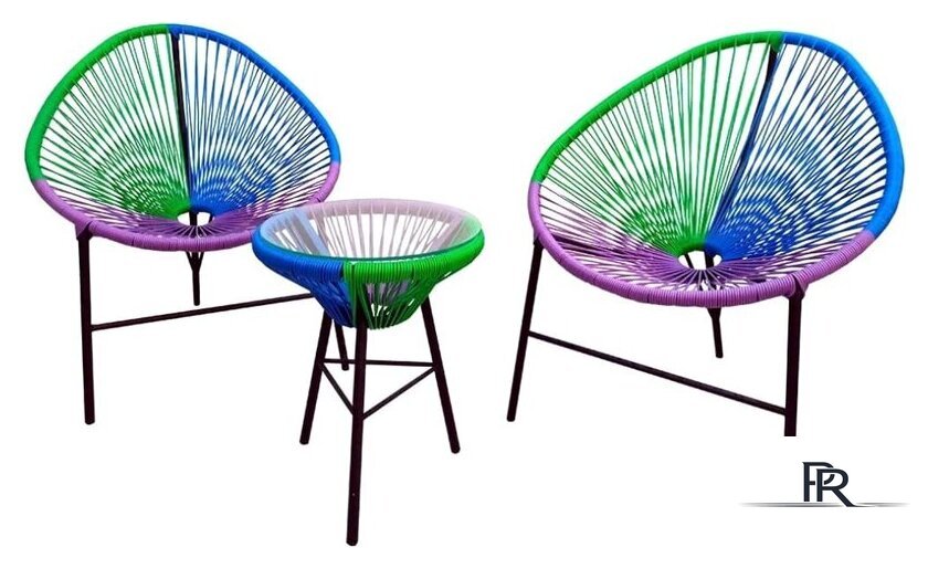 Набор садовой мебели Garden Story Акапулько AC-MT003 (черный/синий/фиолетовый/зеленый) - Изображение №1 — Интернет-магазин ПроЗаказ