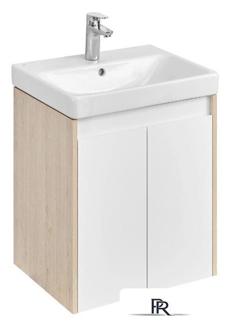  Акватон Тумба под умывальник Сканди Doors 55 1A278801SDB20 (белый/дуб верона) - Изображение №1 — Интернет-магазин ПроЗаказ