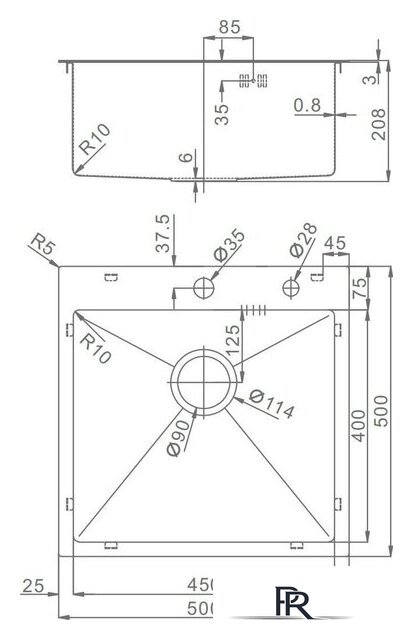 Кухонная мойка Raglo R700.5050.03 - Изображение №14 — Интернет-магазин ПроЗаказ