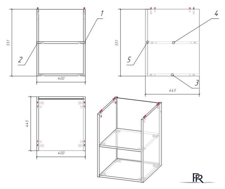  Cersanit Модуль для тумбы Moduo 40 MD-MOD40-SZ - Изображение №2 — Интернет-магазин ПроЗаказ