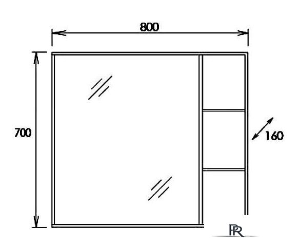  Onika Шкаф с зеркалом Тимбер 80.00У 208091 - Изображение №5 — Интернет-магазин ПроЗаказ