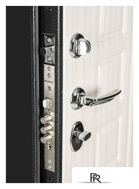 Металлическая дверь Guard MG60 МДФ 87х205 левая (черное серебро/белый ясень) - Изображение №5 — Интернет-магазин ПроЗаказ