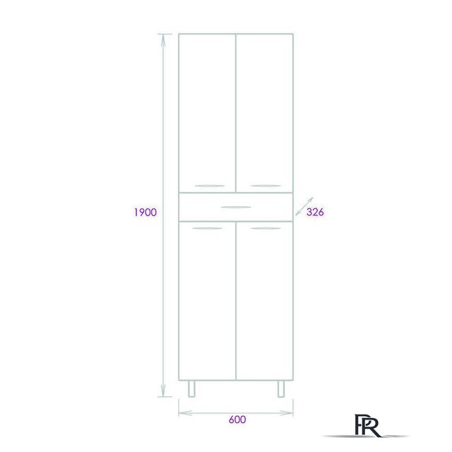  Onika Шкаф-пенал Модерн 60.10 406002 - Изображение №3 — Интернет-магазин ПроЗаказ
