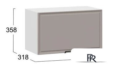 Шкаф навесной Трия Белладжио 1ВВ6Г с одной откидной дверью (белый/софт капучино) - Изображение №3 — Интернет-магазин ПроЗаказ