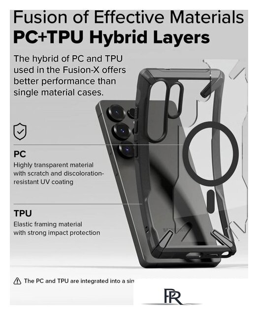 Чехол для телефона Ringke Fusion X Magnetic для Galaxy S25 Ultra Black - Изображение №6 — Интернет-магазин ПроЗаказ