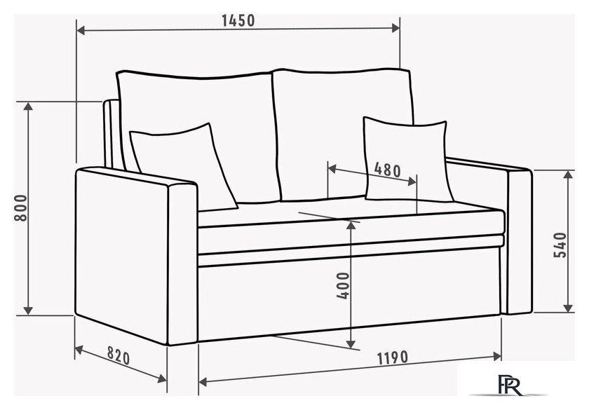 Диван Mio Tesoro Тунне SB2 (Ripple 235 Cappuccino) - Изображение №7 — Интернет-магазин ПроЗаказ