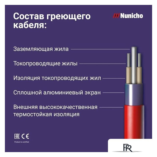 Нагревательный мат Nunicho Etalon SHP 450Вт с терморегулятором RТС 70.26 (3.0м2) - Изображение №9 — Интернет-магазин ПроЗаказ