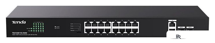 Неуправляемый коммутатор Tenda TEG1120P-16-250W - Изображение №1 — Интернет-магазин ПроЗаказ