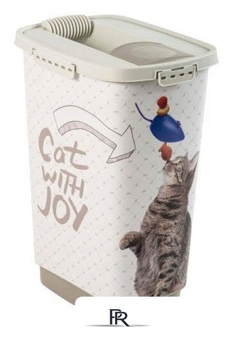 Контейнер для корма Rotho Cody Cat with Joy 25 л (белый) - Изображение №1 — Интернет-магазин ПроЗаказ