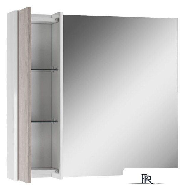  Домино Шкаф с зеркалом Uno 80 (дуб серый) - Изображение №8 — Интернет-магазин ПроЗаказ