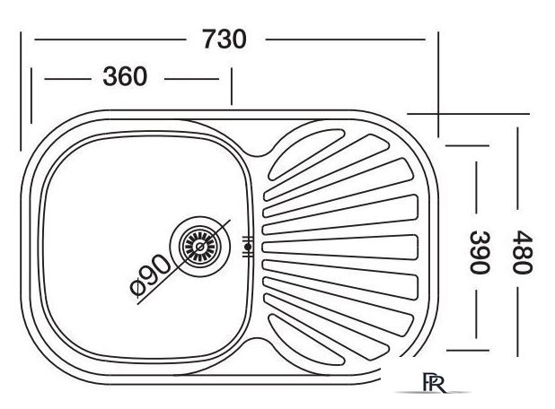 Кухонная мойка Kromevye Bianсa EX 305 D - Изображение №2 — Интернет-магазин ПроЗаказ