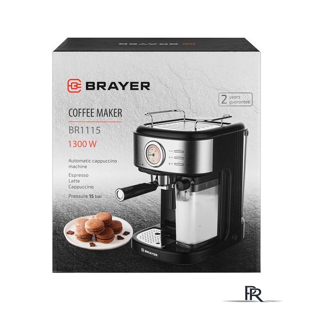 Рожковая кофеварка Brayer BR1115 - Изображение №15 — Интернет-магазин ПроЗаказ