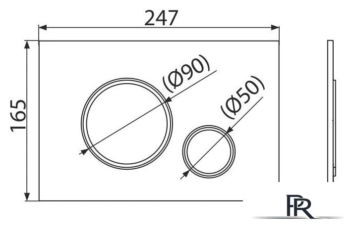 Панель смыва Alcaplast M770 (белый/хром глянцевый) - Изображение №2 — Интернет-магазин ПроЗаказ