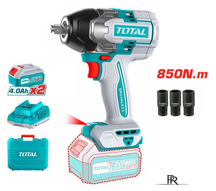 Гайковерт Total TIWLI2085 (с 2-мя АКБ, кейс) - Изображение №1 — Интернет-магазин ПроЗаказ