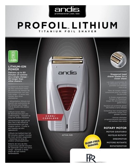 Шейвер Andis ProFoil Lithium Titanium Foil Shaver TS-1 - Изображение №4 — Интернет-магазин ПроЗаказ