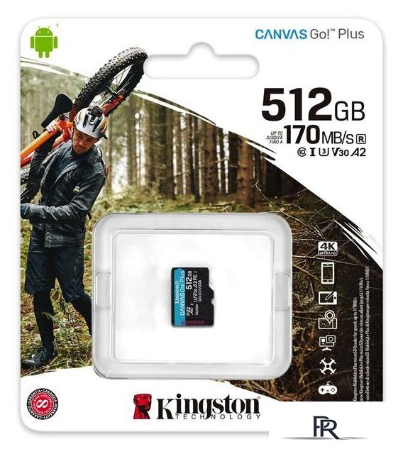 Карта памяти Kingston Canvas Go! Plus microSDXC 512GB SDCG3/512GBSP - Изображение №3 — Интернет-магазин ПроЗаказ