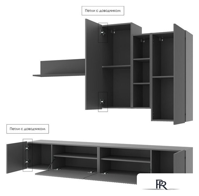 Горка Mio Tesoro Silva (графит/дарк грей) - Изображение №7 — Интернет-магазин ПроЗаказ