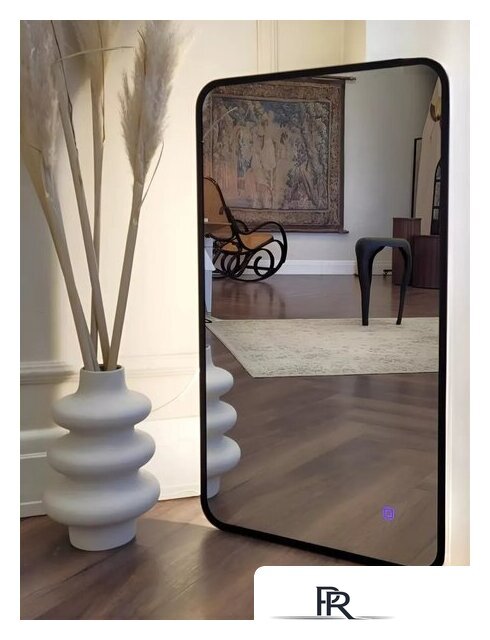 Зеркало с подсветкой  EMZE Smartphone 45x77 LED.UV.SMART.45.77.CHE (черный) - Изображение №2 — Интернет-магазин ПроЗаказ
