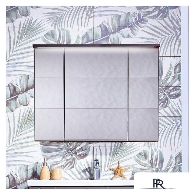  Бриклаер Шкаф с зеркалом Кристалл 95 (софт графит) - Изображение №2 — Интернет-магазин ПроЗаказ