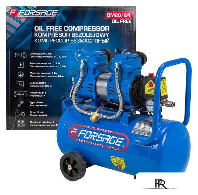 Компрессор FORSAGE F-BM20/24 Oil Free - Изображение №6 — Интернет-магазин ПроЗаказ