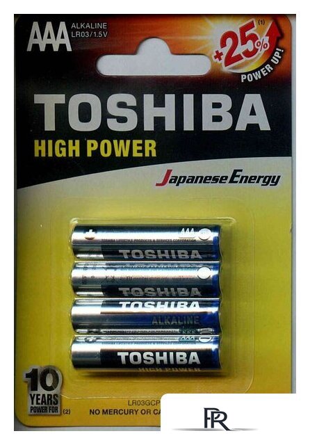 Батарейка Toshiba Alkaline LR03 4BP - Изображение №1 — Интернет-магазин ПроЗаказ