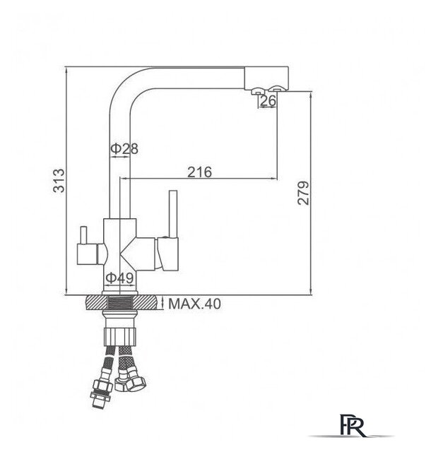 Смеситель Ledeme L4055D-3 - Изображение №10 — Интернет-магазин ПроЗаказ