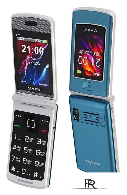 Кнопочный телефон Maxvi E28 (голубой) - Изображение №1 — Интернет-магазин ПроЗаказ