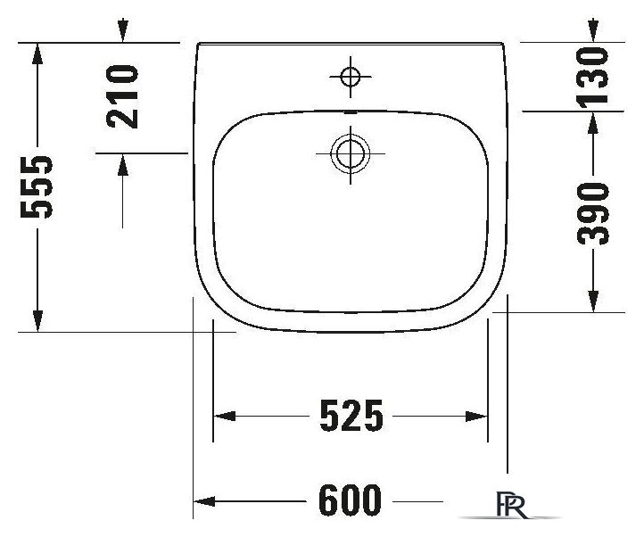 Умывальник Duravit Vital Seria D-Code 23126000002 - Изображение №3 — Интернет-магазин ПроЗаказ