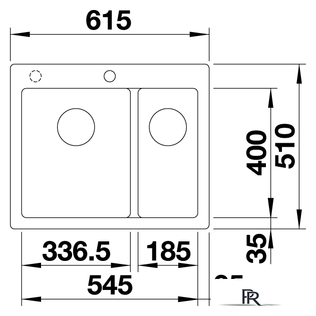 Кухонная мойка Blanco Pleon 6 Split 525955 (черный) - Изображение №4 — Интернет-магазин ПроЗаказ