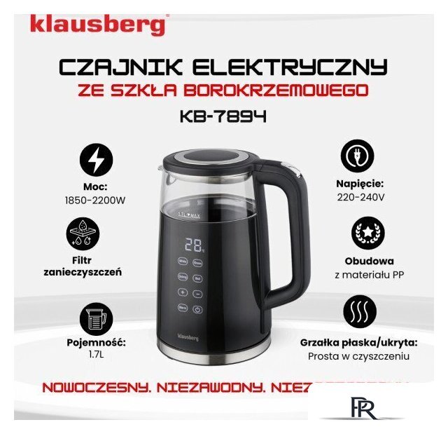 Электрический чайник Klausberg KB-7894 - Изображение №6 — Интернет-магазин ПроЗаказ