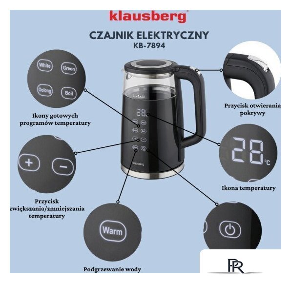 Электрический чайник Klausberg KB-7894 - Изображение №9 — Интернет-магазин ПроЗаказ