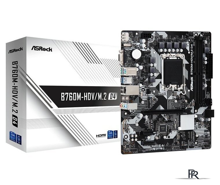 Материнская плата ASRock B760M-HDV/M.2 D4 - Изображение №2 — Интернет-магазин ПроЗаказ