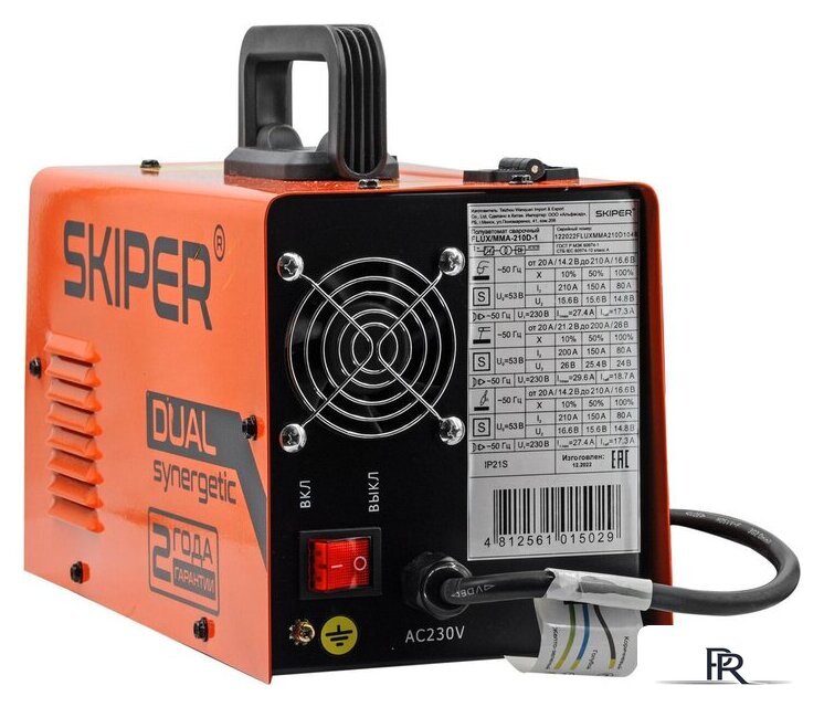 Сварочный инвертор Skiper FLUX/MMA-210D-12 - Изображение №3 — Интернет-магазин ПроЗаказ