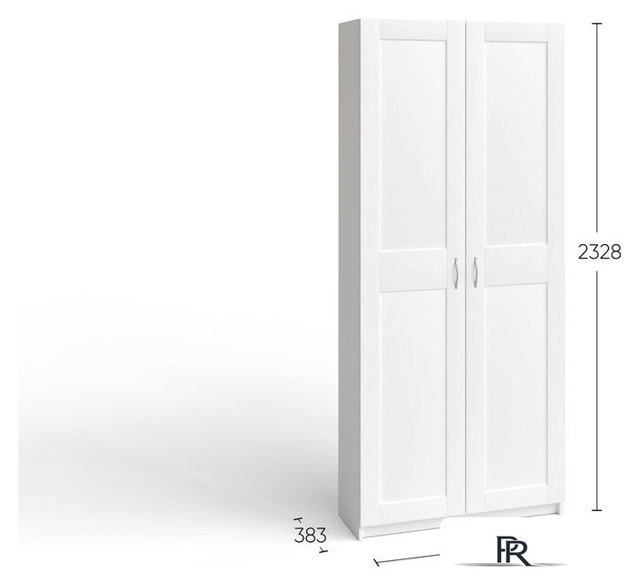 Шкаф распашной Mio Tesoro Макс 2 двери 2.06.01.060.4 (серый) - Изображение №4 — Интернет-магазин ПроЗаказ