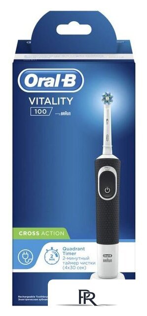 Электрическая зубная щетка Oral-B Vitality 100 Cross Action D100.413.1 (черный) - Изображение №3 — Интернет-магазин ПроЗаказ