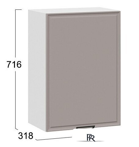 Шкаф навесной Трия Белладжио 1В5 (белый/софт капучино) - Изображение №3 — Интернет-магазин ПроЗаказ