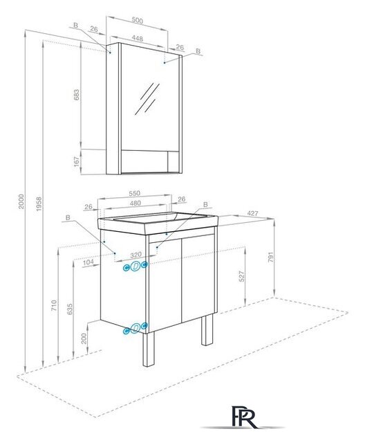  Акватон Тумба под умывальник Сканди Doors 55 1A278801SD010 (белый) - Изображение №10 — Интернет-магазин ПроЗаказ