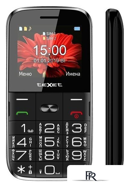 Кнопочный телефон TeXet TM-B227 (черный) - Изображение №2 — Интернет-магазин ПроЗаказ