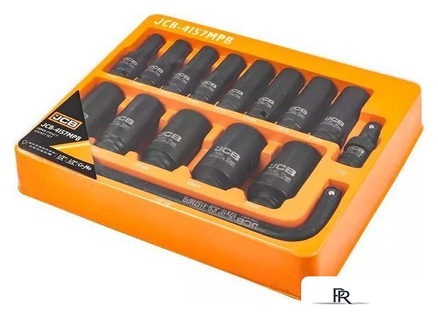 Набор головок слесарных JCB 4157MPB (15 предметов) - Изображение №3 — Интернет-магазин ПроЗаказ