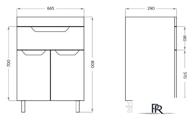  Axus Тумба под умывальник Рино 70 - Изображение №8 — Интернет-магазин ПроЗаказ