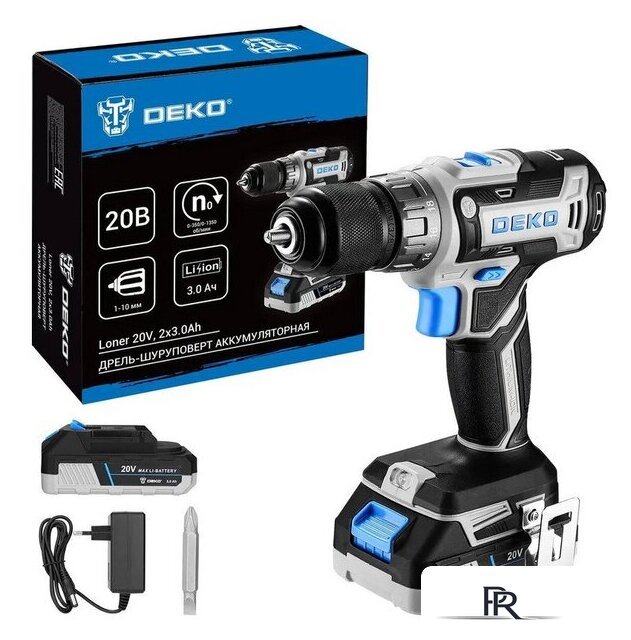 Дрель-шуруповерт Deko Loner 20V 085-1005 (с 2-мя АКБ) - Изображение №1 — Интернет-магазин ПроЗаказ