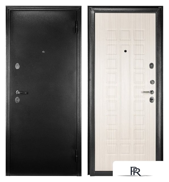 Металлическая дверь Guard MG60 МДФ 87х205 правая (черное серебро/белый ясень) - Изображение №1 — Интернет-магазин ПроЗаказ