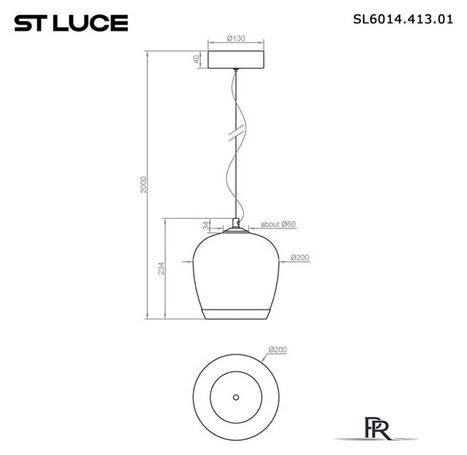 Припотолочная люстра ST Luce SL6014.423.01 - Изображение №6 — Интернет-магазин ПроЗаказ