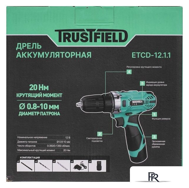 Дрель-шуруповерт Trustfield ETCD-12.1.1 (с 1-им АКБ) - Изображение №8 — Интернет-магазин ПроЗаказ