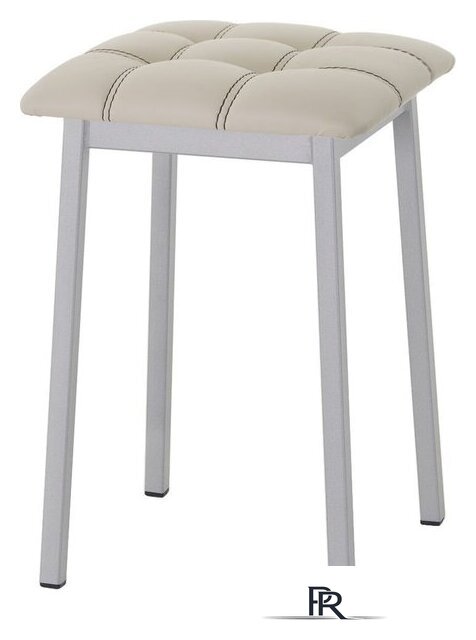 Табурет AMC Comfort 7К5.3 (кожзам, бежевый/серебристый) - Изображение №1 — Интернет-магазин ПроЗаказ