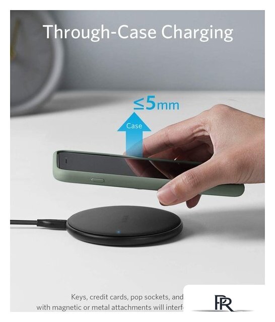 Беспроводное зарядное Anker 313 Wireless Charger Pad A2503 (черный) - Изображение №4 — Интернет-магазин ПроЗаказ