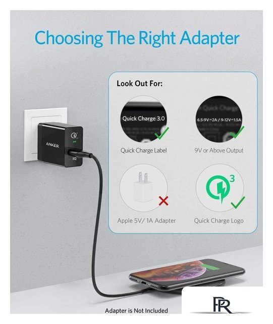 Беспроводное зарядное Anker 313 Wireless Charger Pad A2503 (черный) - Изображение №2 — Интернет-магазин ПроЗаказ