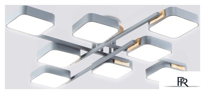 Подвесная люстра Ambrella light FL4889/8 GR/WD (серый/дерево) - Изображение №1 — Интернет-магазин ПроЗаказ