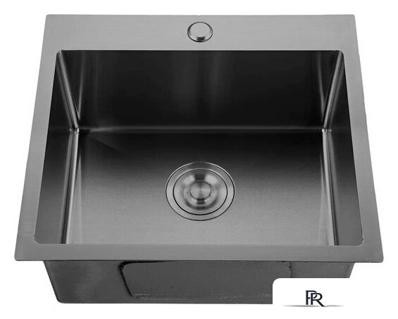 Кухонная мойка GranFest Metal нержавеющая сталь AISI 304 PVD GF-5045 Графит (с сифоном) - Изображение №1 — Интернет-магазин ПроЗаказ